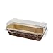 Pastry Chef's Boutique Rectangular Paper Loaf Pan Molds Medium Size with Lids - 7''x3''x2'' - 12pcs