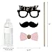 Big Dot of Happiness Chic 50th Birthday - Pink, Black and Gold Photo Booth Props Kit 20 Count