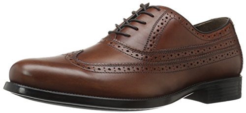 Johnston & Murphy Men s Duvall Wingtip Oxford, Tan Calfskin, 9 M US