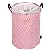 DOKEHOM 72L Freestanding Laundry Basket with Drawstring Lid, Large Collapsible Laundry Hamper with handle for Bedroom, Bathroom, Laundry Room, Colloge (Blue Star)