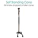 Vive Quad Cane - Walking Stick for Men and Women - Lightweight Adjustable Staff - Comfortable Right and Left Hand Grip for Stability Support - Four Prong Sturdy Aluminum Travel Aid - 4 Tip Bronze