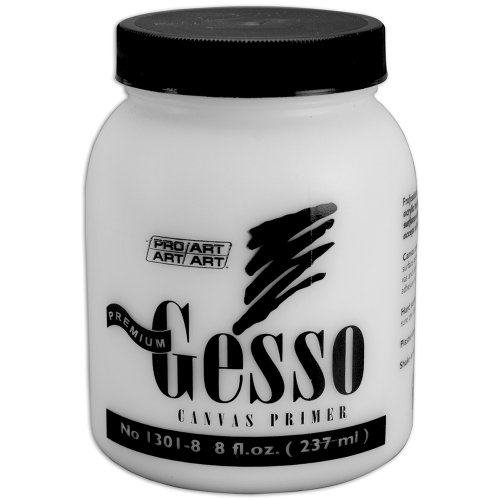 Pro-Art 8-Ounce Premium Gesso Canvas Primer