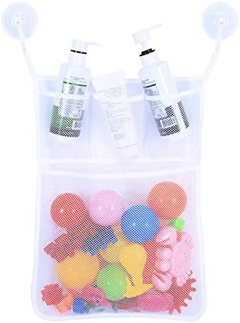 おもちゃハンモック 玩具収納ネット お風呂 室内 壁掛け式 フック付き 吸盘式 人形 帽子