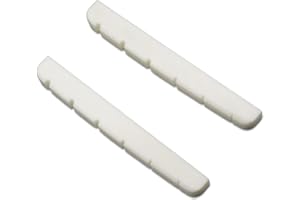 Soundspire 2Pack 42mm Guitar Bone Nut, Pre-Cut 6 String Flat Bottom, Compatible with Strat Tele Electric Guitars, 42x3.5x4.5 (White)