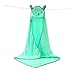 Baby Hooded Towel with Bear Ear Soft and Thick 100% Cotton Bath Set for Girls, Boys, Infant ad Toddler, Good Choice for Baby Shower Gift (Green)