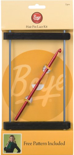 Hair Pin Lace Tool - Boye-Hairpin Lace Kit. Hairpin Lace Consists Of Lovely And Delicate Loops Made On A Large Hairpin-Like Crochet Tool And Secured At The Center With Crochet Stitches. Later The Str