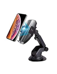 Qi Fast   Cargador inalámbrico de coche con soporte para sensores automáticos y rejilla de ventilación para iPhone XS Max XR X 8 Plus y Samsung Galaxy S10   S10 +   S9