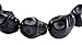 Tibetan Prayer Beads Black Skull Bracelet Skull Beads Wrist Mala (Black)