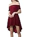 Farktop Women's Large Swallowtail Dress of Maxi Off Shoulder Short Skirt