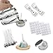 GOHI Candle Making Kit Supplies, DIY Candle Craft Tools Sets - Included 1pcs Candle Making Pot, 60pcs Natural Candle Wicks, 60pcs Candle Wick Stickers, 2pcs Candle Wicks Holder and 1pcs Candle Tins
