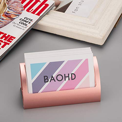 Metal Business Card Holder for Desk, Modern Aluminum Business Card