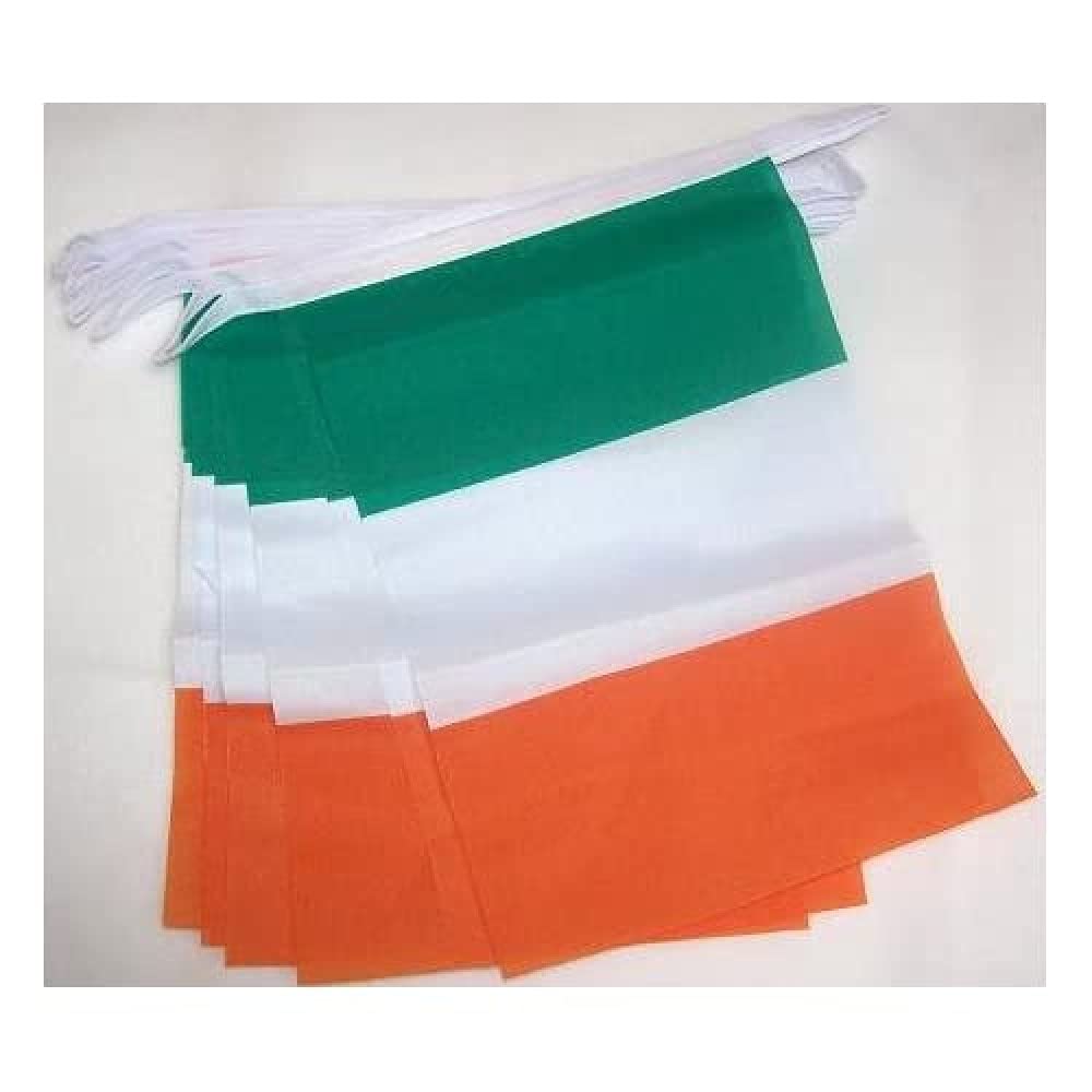 AZ FLAG - Ireland Bunting Flag - 10 Ft Garland with 10 Small Irish Flags 8'' x 6'' - 100% Polyester String Pennant - 3 meters