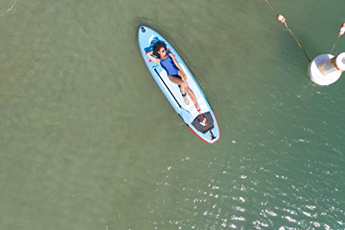 Freein Explorer Inflatable SUP - Stand Up Paddle Board - 11' Long, 33" Wide, 6" Thick - Includes Adjustable Floating Paddle, Double Action Pump, Backpack, Ankle Leash, Repair Kit, Dry Bag - Thumbnail 3