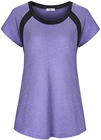 Bobolink Women's Short Sleeve Yoga Tops Dri Fit Workout Running Shirts
