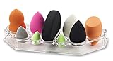 byAlegory Acrylic Makeup Beauty Blender Sponge Organizer & Drying House | 9 Spaces Fits All Brands