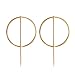 Geometric Modeling Simple Golden Earrings Girl Woman
