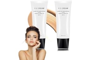 HGRTUI Perbella Cc Cream Self Adjusting for Mature Skin, Perbella Cc Cream for Older Women, Perbella Skin Tone Adjusting Cc Cream SPF 43, Moisturizing, breathable, non-greasy (Natural 2Pcs)