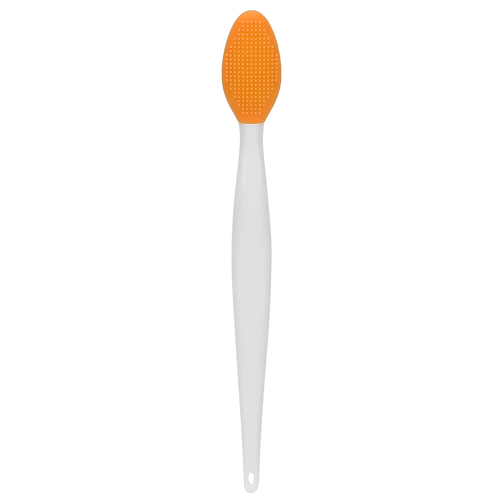 Silicone Nose Cleansing Brush, Silicone Exfoliating Lip Brush, Deep Cleaning Exfoliating Lip Brush with Double Sided, Facial Brush for Blackhead Cleanning, Lip Scrubs Exfoliator & Moisturizer(orange)