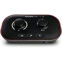 Focusrite Vocaster One - USB Audio Interface for Solo Podcasting, Streaming, Voiceover, Black
