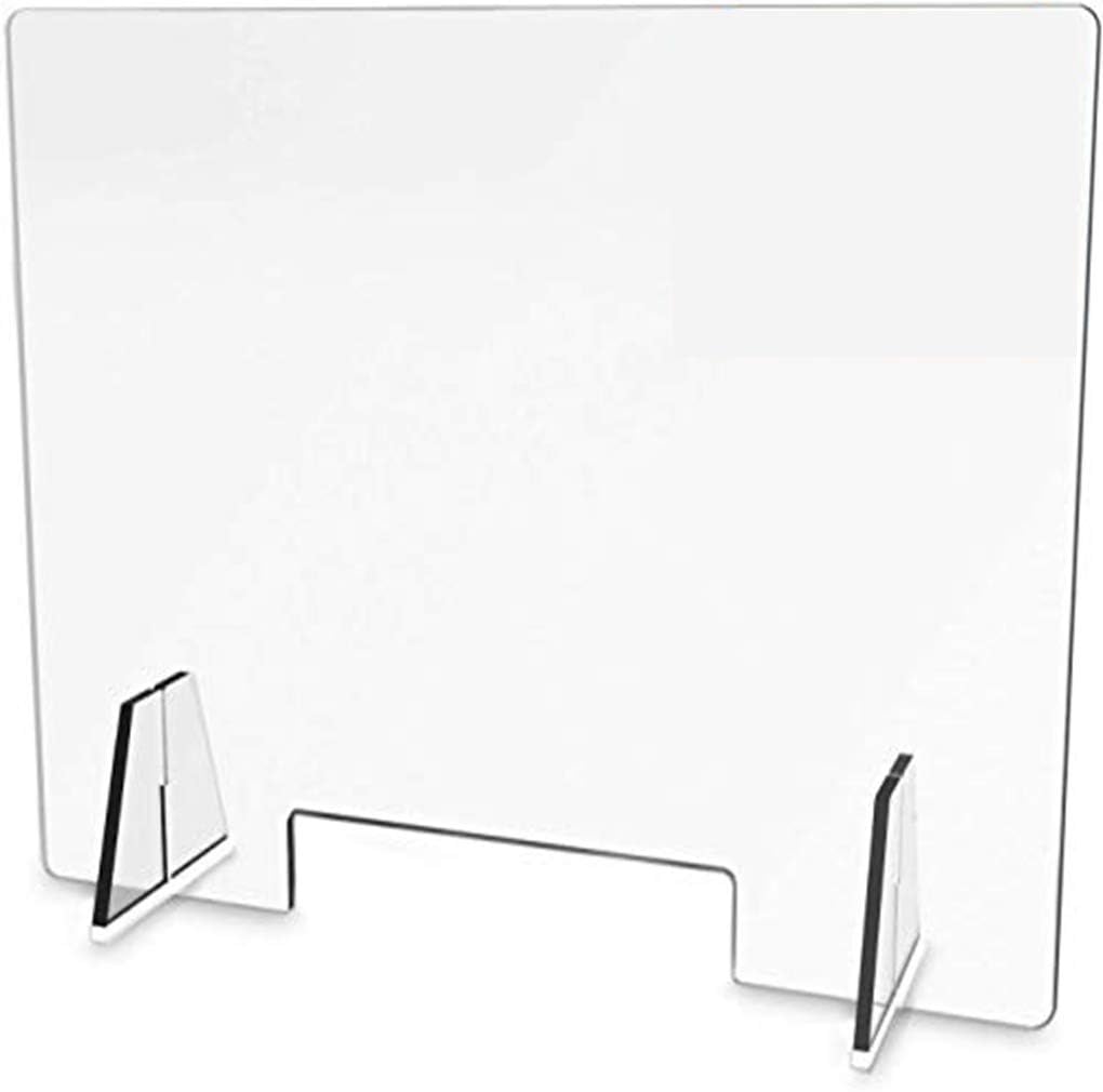 Sneeze Guard Plexiglass Acrylic Shield Protection Barrier for Table Desk Countertop Heavy Duty Sturdy Durable Easy to Clean Thicknes 32