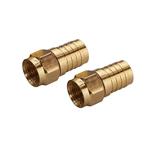 AmerTac - Zenith VA1002RG6WC Weatherproof Crimpon F Connectors, 2 Piece