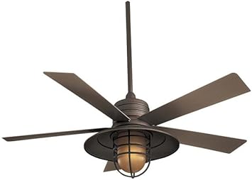 Minka Aire F582 Orb Downrod Mount 5 Dark Blades Ceiling Fan With