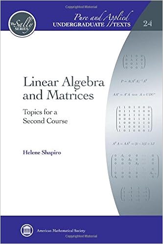 Amazoncom Linear Algebra And Matrices Topics For A Second - 