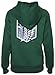 Eva's Eye Attack on Titan Shingeki No Kyojin the Survey Corps Eren Cosplay Hoodie Blouse Green Small