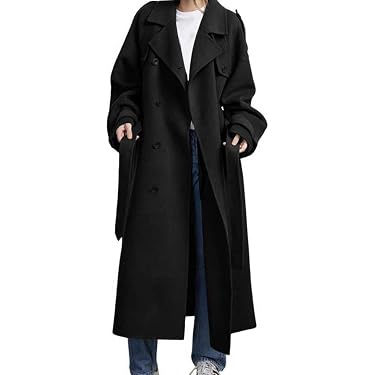 Manteau D'hiver Femme Noir Taille 10 – Laine Mélangée, Col Doublé, Boutons Ancrage