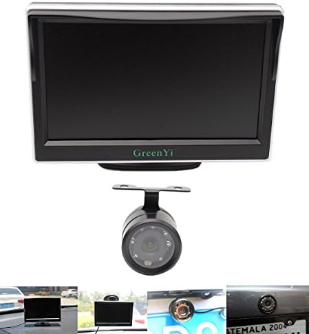 Car Monitor Camera Set GreenYi 5" HD LCD TFT Screen with Rear View IR LED Camera