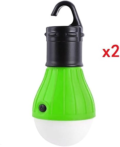 MonstGear 2 Pack Hanging Lantern 3 LED Hook Tent light Bulb for Outdoor Camping Hiking Fishing Portable Battery Powered Emergency