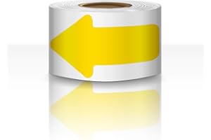 Arrow Floor Sign Tape 2"×4" Arrow Floor Marking Sticker 200 PCS Arrow Decal Tape Yellow