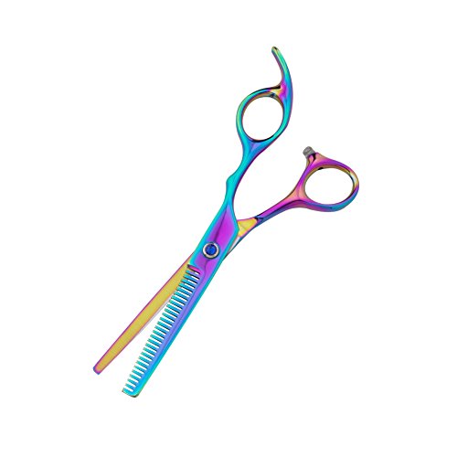 Affei Hair Cutting Thinning Scissors Professional Hairdressing Shears Haircutting Fixer Barber Scissors Set(6.0Inch Colorful) (611714352615)