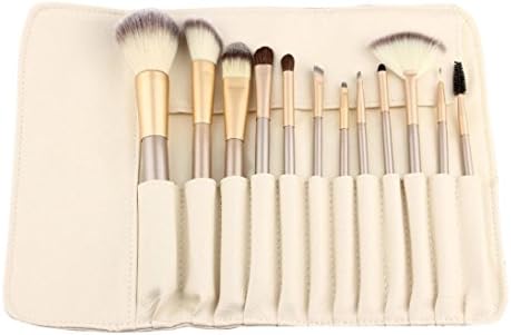 Sinwoz 12pcs Makeup Brushes set Eyeshadow Cosmetic Tool with Leather Brush Kit