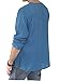 Love Quality Men's Steel Blue T-Shirt 100% Cotton Thai Hippie Shirt V-Neck Beach Yoga Top (Large, Steel Blue)