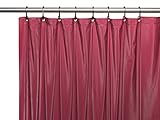 Mildew Free Waterproof Vinyl BURGUNDY Shower Curtain Liner - 70