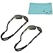 Koala Lifestyle Chums No Tail Cotton Eyewear Retainer Sunglass Strap | Adjustable Eyeglass & Sports Glasses Holder Keeper Lanyard | 2pk Bundle + Cloth, Black
