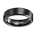 Shuremaster 6mm 8mm Tungsten Rings Engraved I Love You Wedding Band for Men Women Black/Blue Dome Brushed Comfort Fit Size 4-15