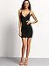MakeMeChic Women's Sexy Strappy V-Neck Backless Bodycon Cocktail Party Dress Black S