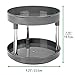 mDesign 2-Tier Lazy Susan Turntable for Bathroom Counter and Cabinets - 9 Inch Rotating Organizer Caddy - Bathroom Lazy Susan for Medicine Storage - Ligne Collection - 2 Pack - Charcoal Gray/Chrome