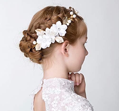 スポンサー Kuros 髪飾り ヘアアクセサリー カチューシャ ヘッドドレス メタルワイヤー ラインストーン リボン すずらん キッズ 手作り 花 白 花言葉 結婚式 卒業式 入学式 発表会 フォーマル B085mp44 795円