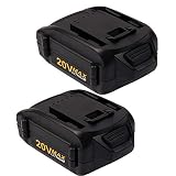 VINIDA 2 Pack 20V 4.0Ah WA3520 Replacement Lithium-ion Battery for Worx Cordless Power Tools Series WG151s, WG155s, WG251s, WG255s, WG540s, WG545s, WG890, WG891