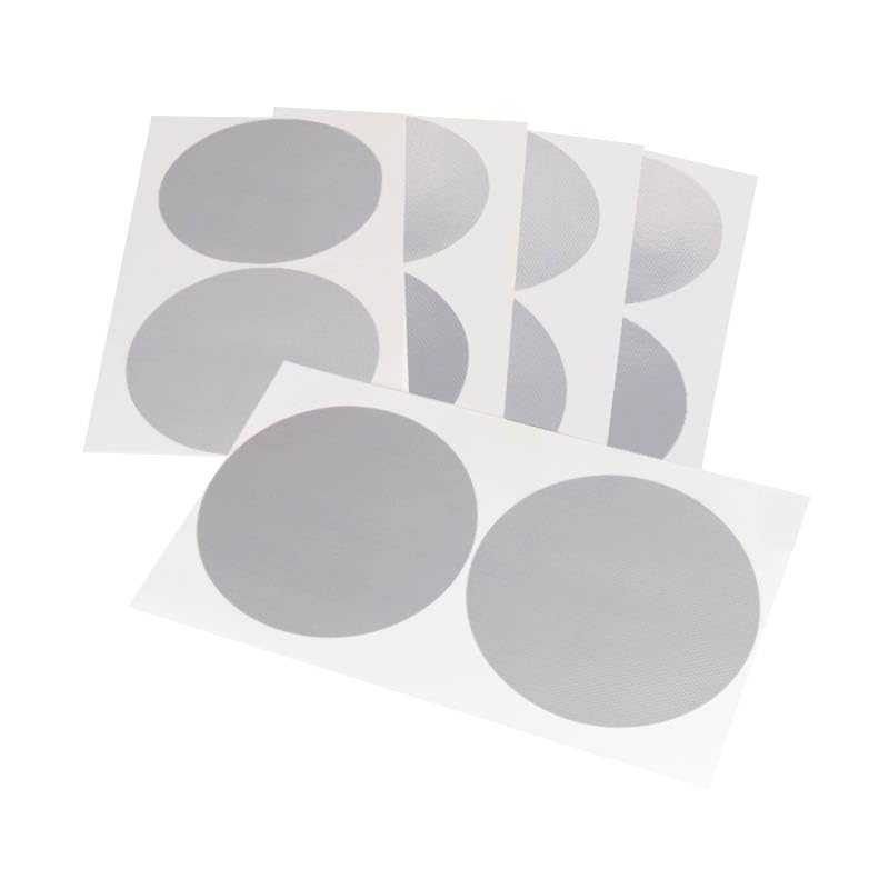 Coloured Adhesive Dots, PE-Coated Marking Dots, Choice of Colour, Quantity and Diameter, Colourful Adhesive Dots (Silver, Diameter 80 mm, Pack of 100)