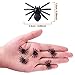 TUPARKA 500pcs Plastic Realistic Spiders Mini Fake Spiders Halloween Party Prank Props for Halloween Party Fool's Day Decorations, Black