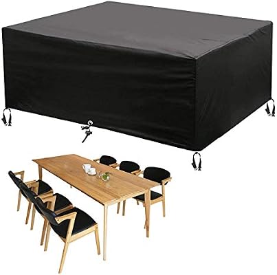 Hiraliy 90 Inch Outdoor Patio Furniture Covers Rectangular Waterproof 420d Heavy Duty Oxford Cloth Dining Table Chair Set Cover 90 L X 59 W X 27 5 H Buy Online At Best Price