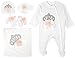 Lilax Baby Girl Jeweled Crown Layette 5 Piece Gift Set 0-3 Months Blush