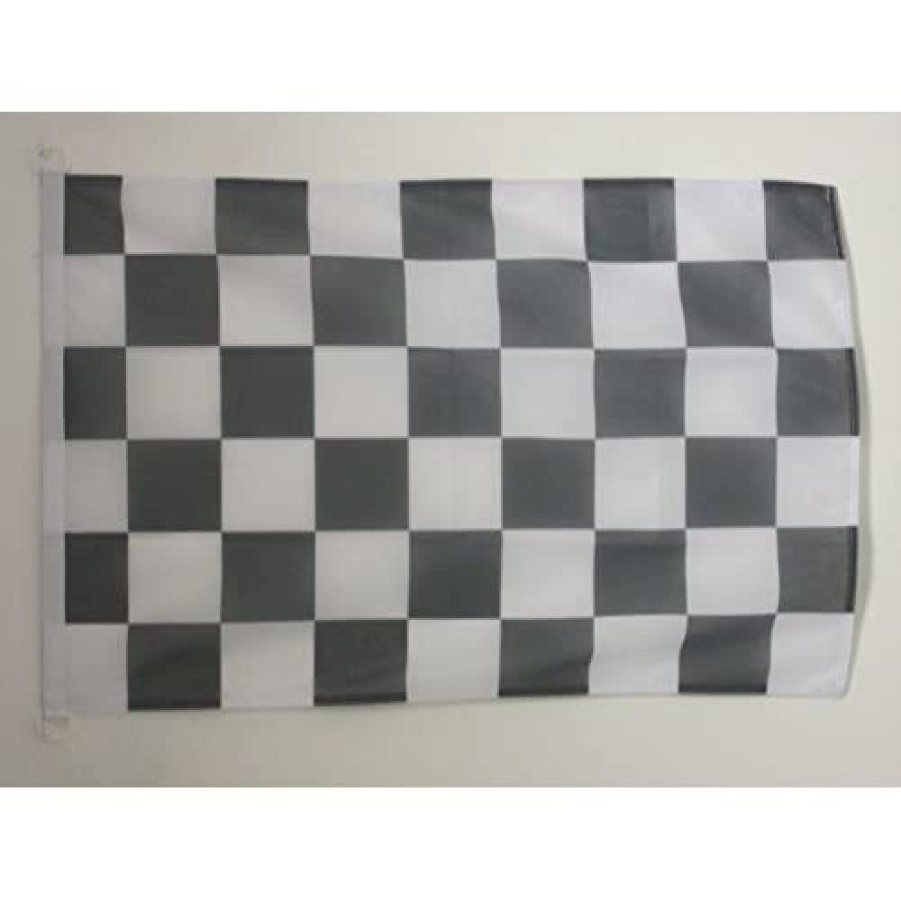 AZ FLAG - Checkered Black and white Flag - 2x3 Ft - For Outdoor - Car race Banner Knitted Polyester with Two Plastic Rings - Fade Resistant - Vivid Colors - 2' x 3' Feet - 90x60 Cm