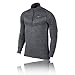 Nike Dri-FIT Knit Half-Zip Men's Running Shirt top Dark Grey/Heather (M)