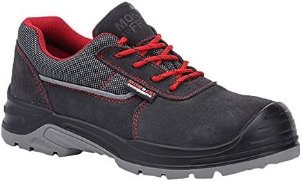 Paredes SM5061 GR42"Beta" Safety Shoes, S1P, Size 8, Grey/Red