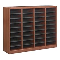 Safco Products 9321CY E-Z Stor Wood Literature Organizer, 36 Compartment, Cherry